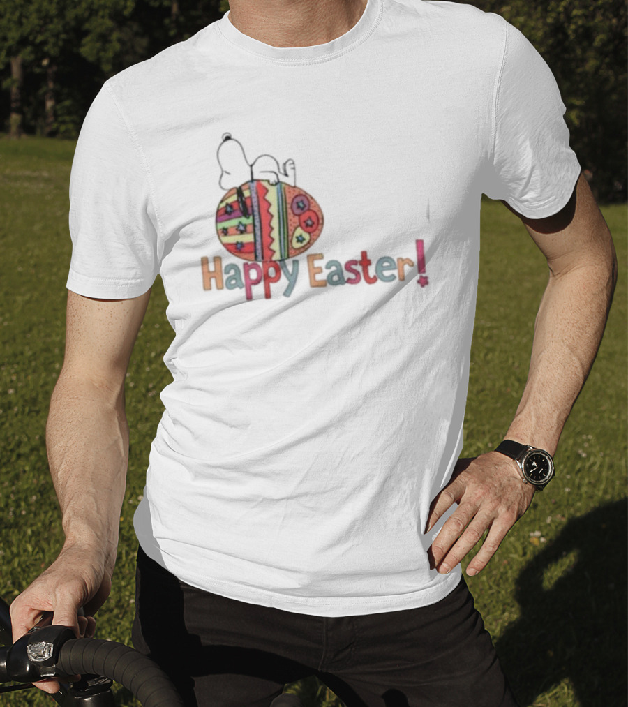 Snoopy Sleeping On Easter Egg Happy Easter T-Shirt