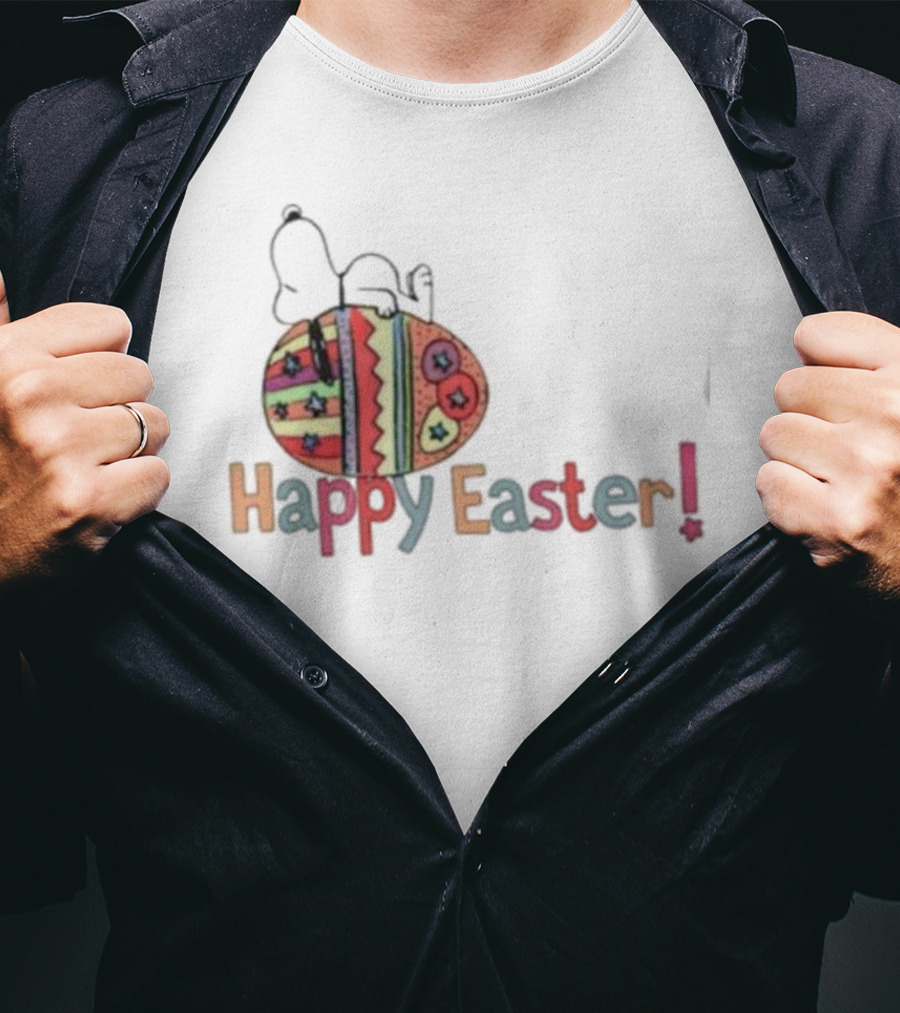 Snoopy Sleeping On Easter Egg Happy Easter T-Shirt