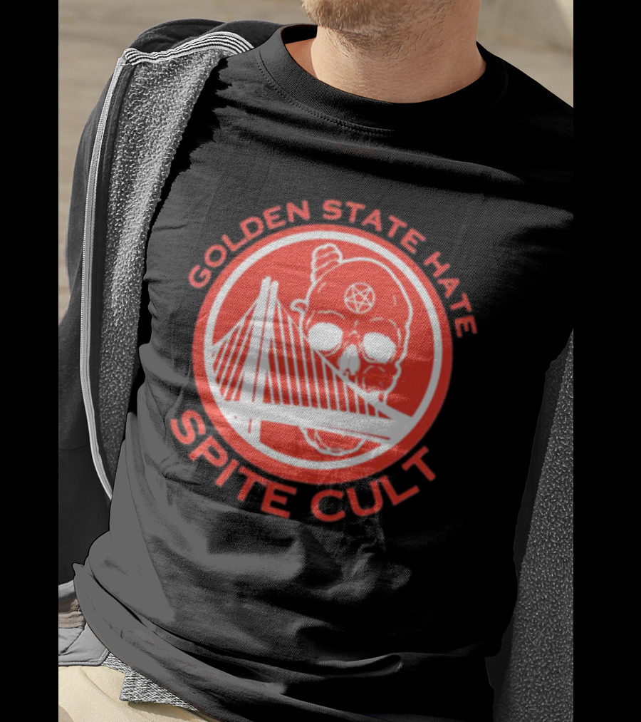 Golden State Hate Spite Cult Skull Bridge T-Shirt