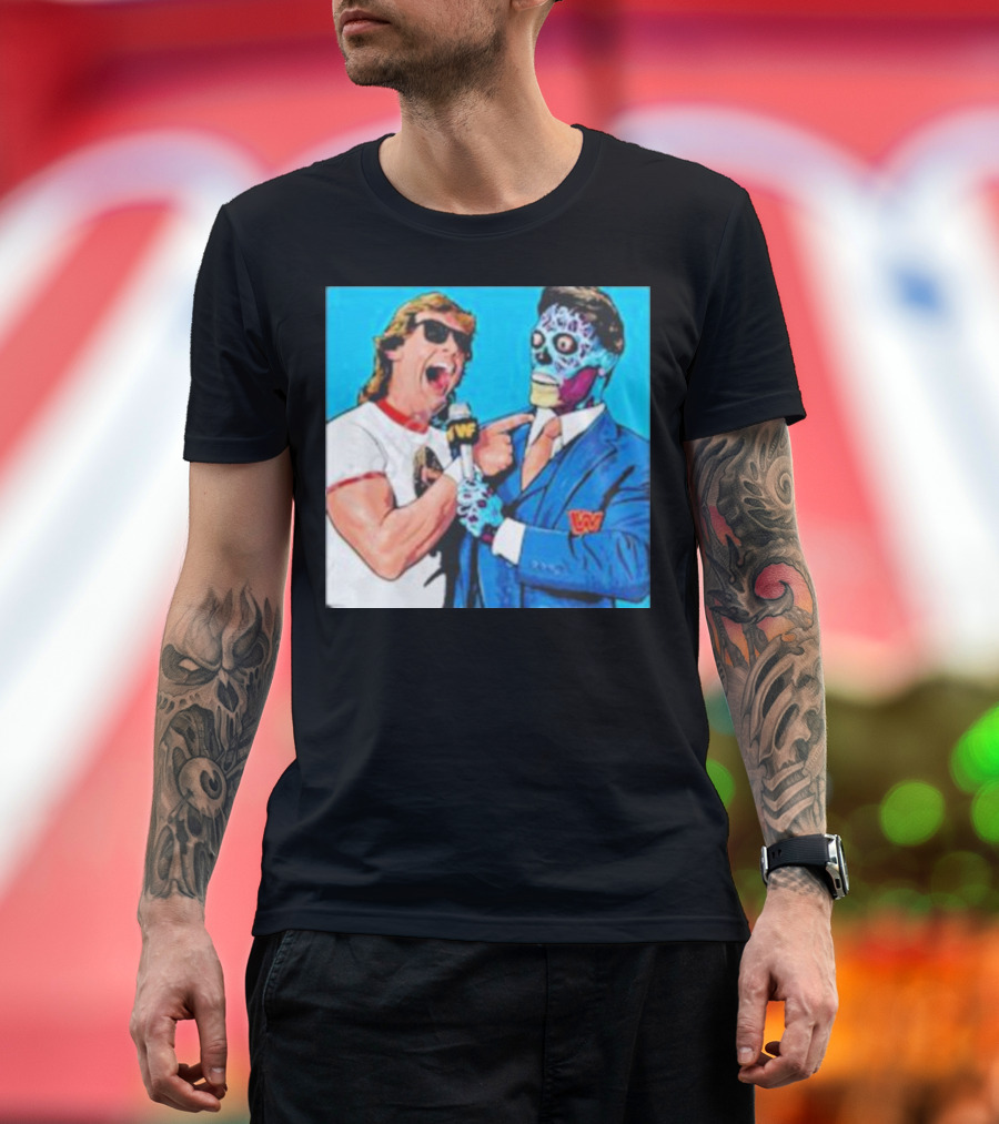 SquaredCircle They Live Wrestling Parody Comic T-Shirt
