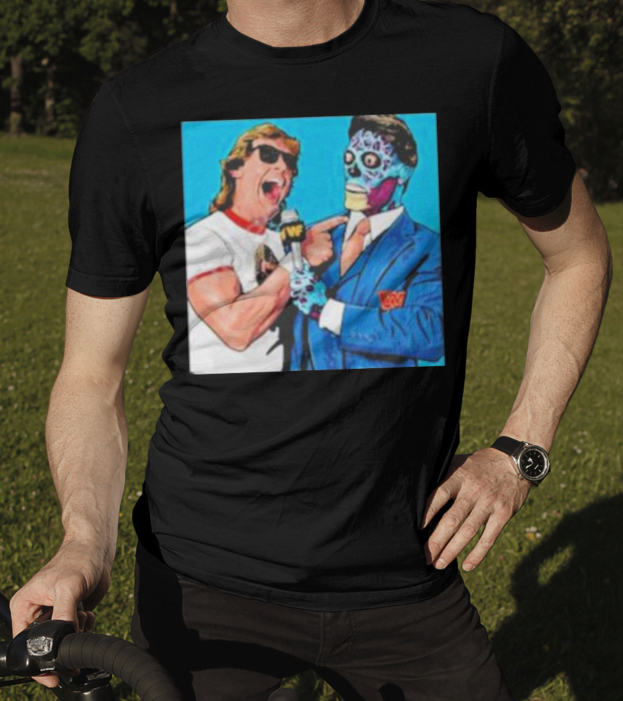 SquaredCircle They Live Wrestling Parody Comic T-Shirt