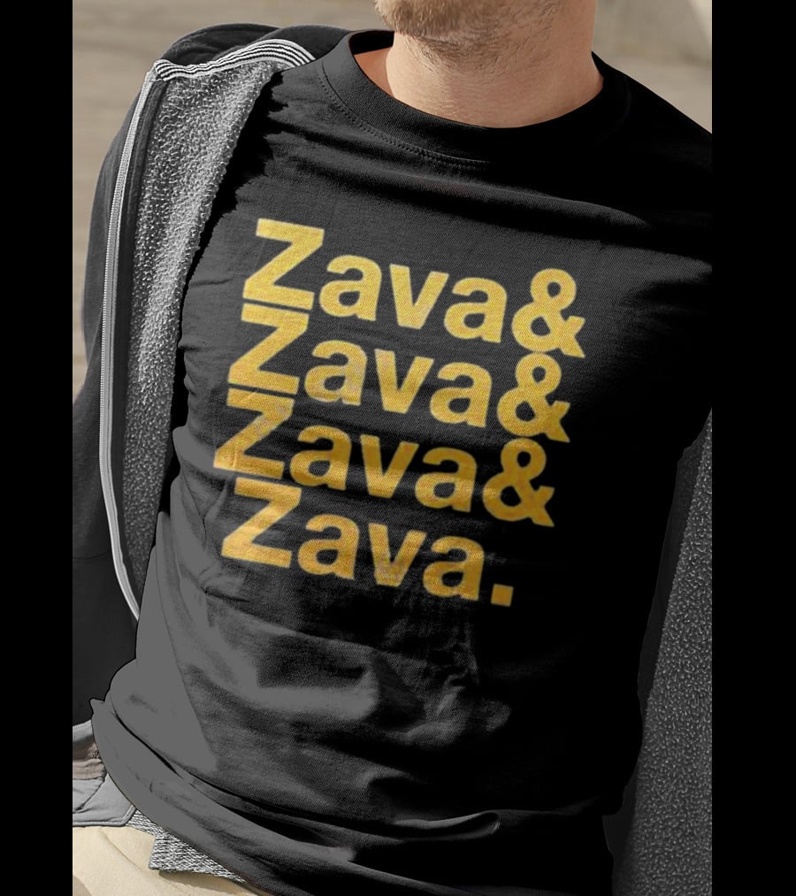 Zava And Zava And Zava And Zava Repeated Typography T-Shirt