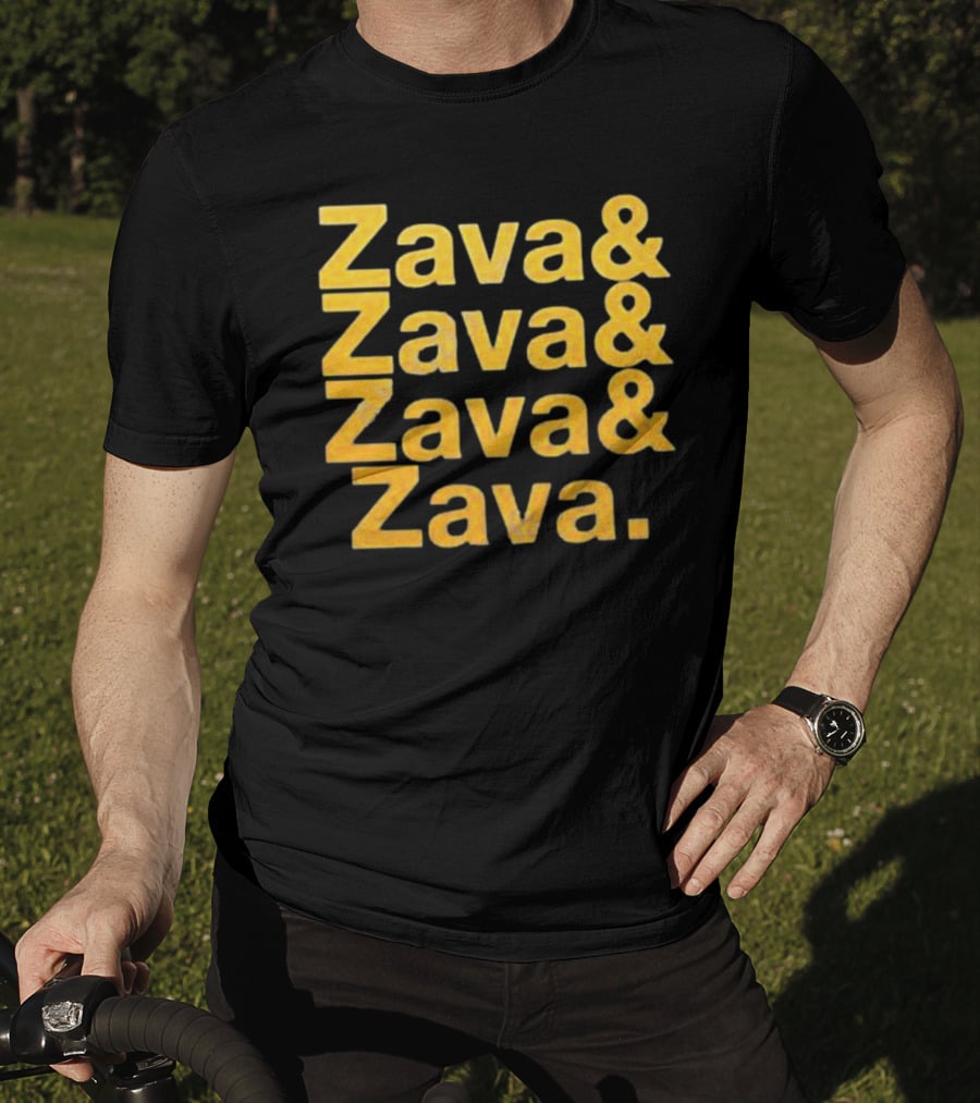 Zava And Zava And Zava And Zava Repeated Typography T-Shirt