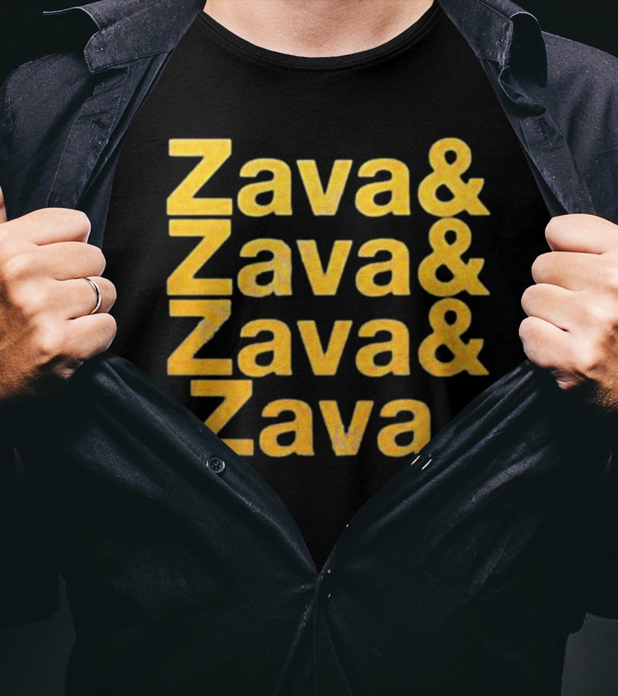 Zava And Zava And Zava And Zava Repeated Typography T-Shirt