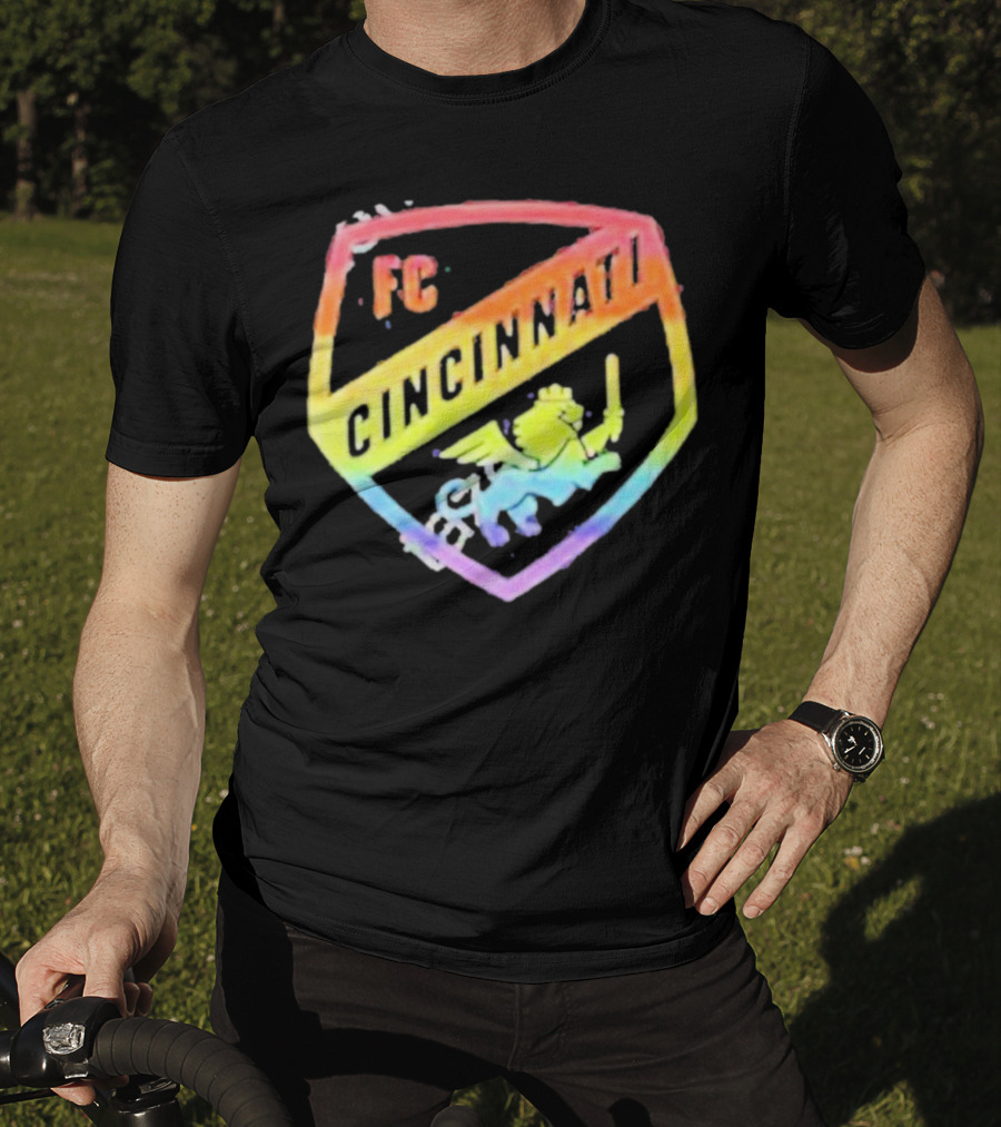 FC Cincinnati Rainbow Pride Shield T-Shirt