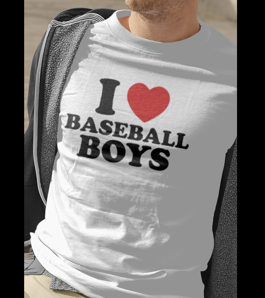 I Love Heart Baseball Boys T-Shirt
