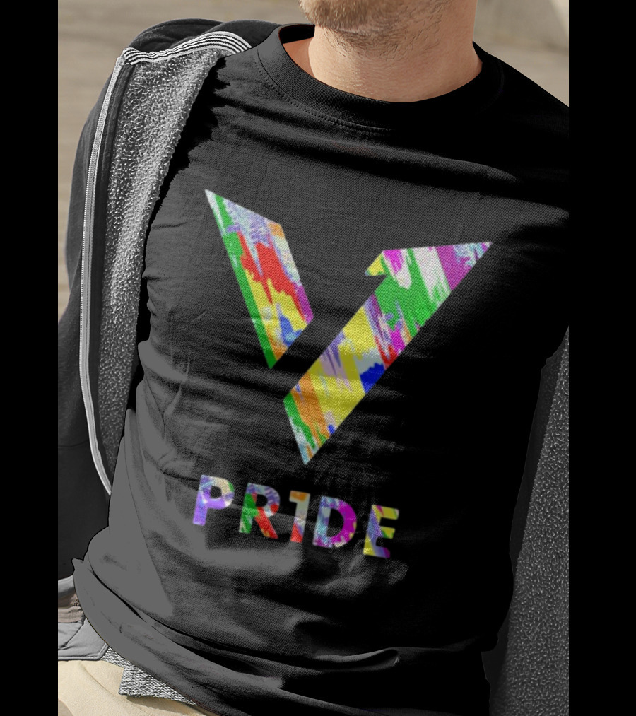 Love Is Love Version1 V Pride Rainbow Paint Splatter T-Shirt