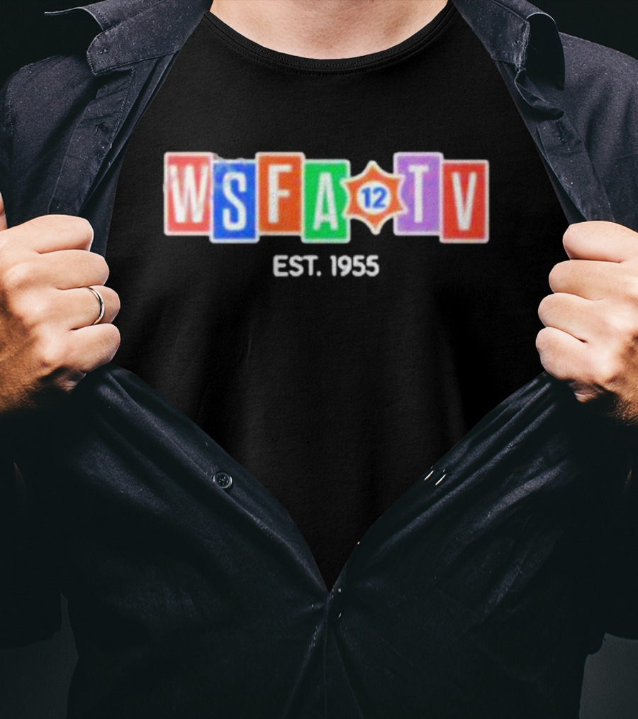 WSFA 12 TV Est 1955 Colorful Logo Blocks T-Shirt