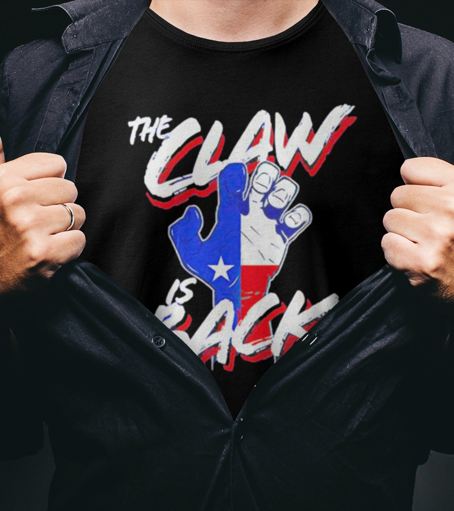 The Claw Is Back Texas Baseball Flag Fist T-Shirt
