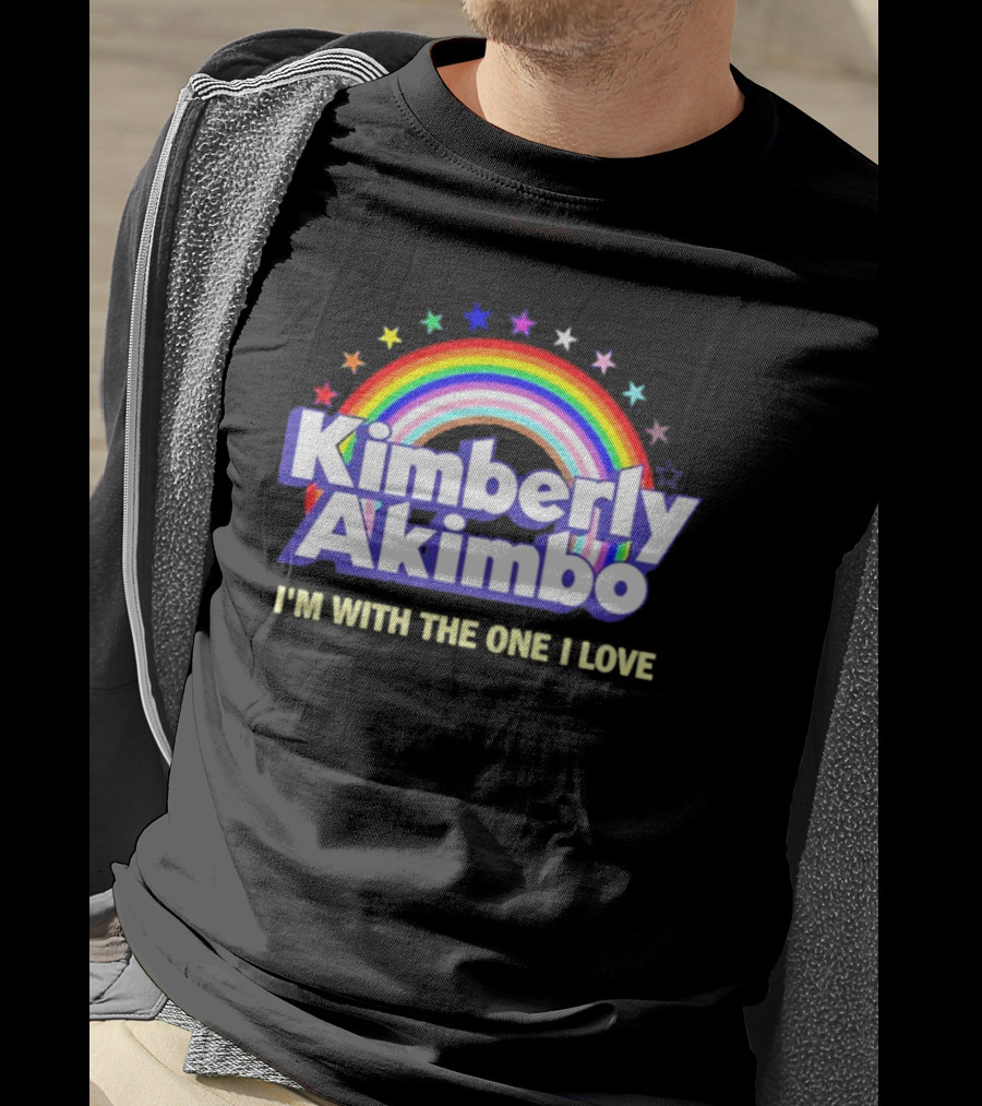 Kimberly Akimbo I'm With The One I Love Rainbow Stars T-Shirt