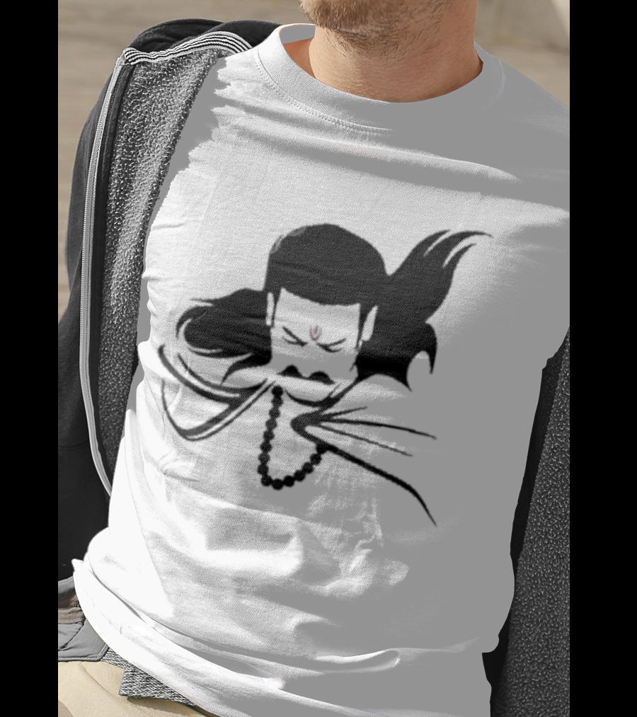 Prabhas The Lone Prince Adipurush Minimalist Silhouette With Red Tilak T-Shirt