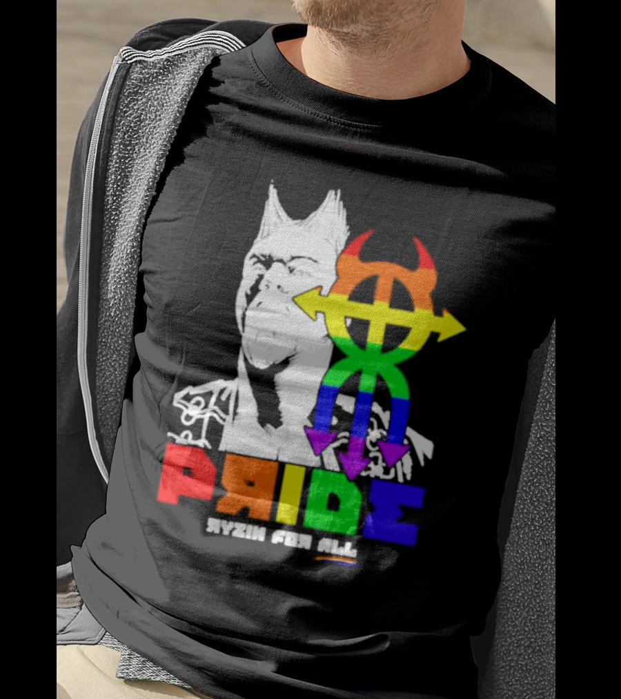 Pride Ryzin For All Rainbow Symbol With Warrior T-Shirt