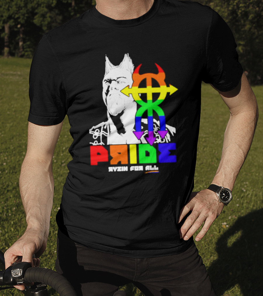 Pride Ryzin For All Rainbow Symbol With Warrior T-Shirt