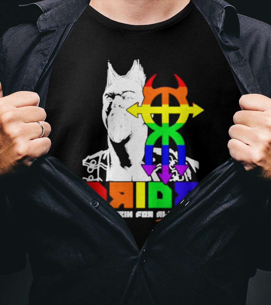 Pride Ryzin For All Rainbow Symbol With Warrior T-Shirt