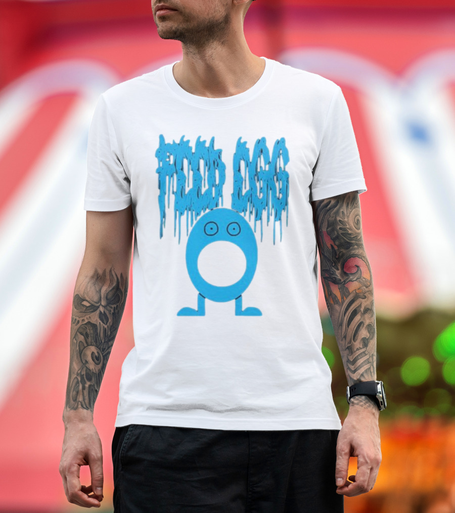 Feed Egg ITYSL Limited Blue Cartoon Character T-Shirt