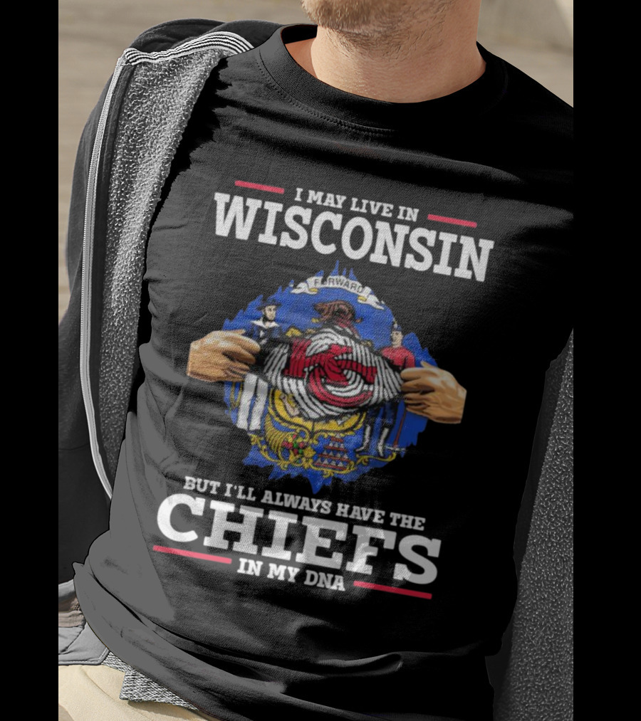 Wisconsin Resident With Kansas City Chiefs In DNA T-Shirt