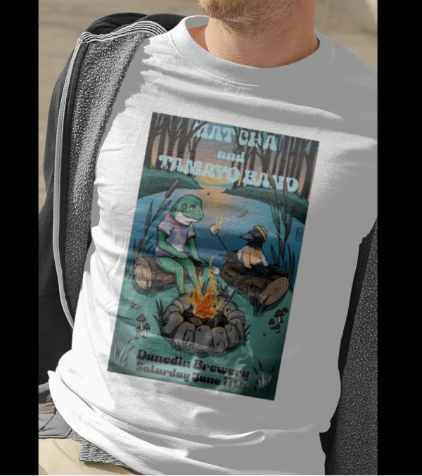 Matcha And Tamayo Band Campfire Dunedin Brewery Saturday June 17th T-Shirt