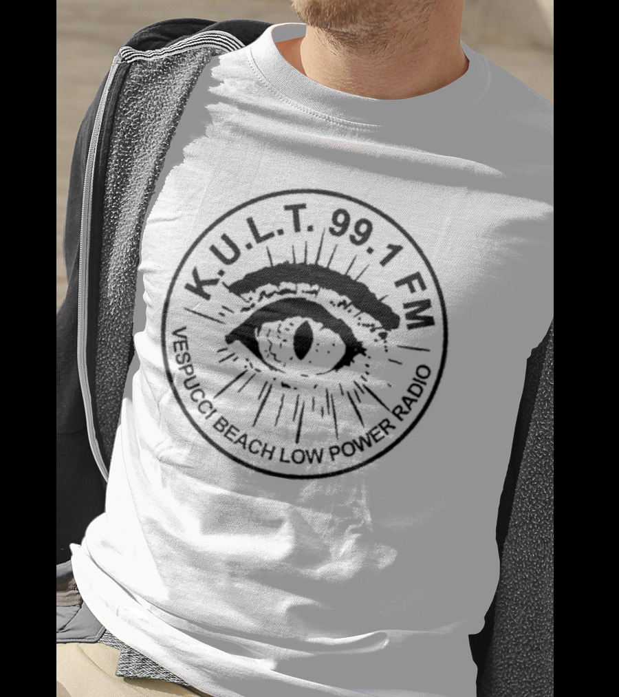 KULT 99.1 FM Vespucci Beach Low Power Radio Eye T-Shirt