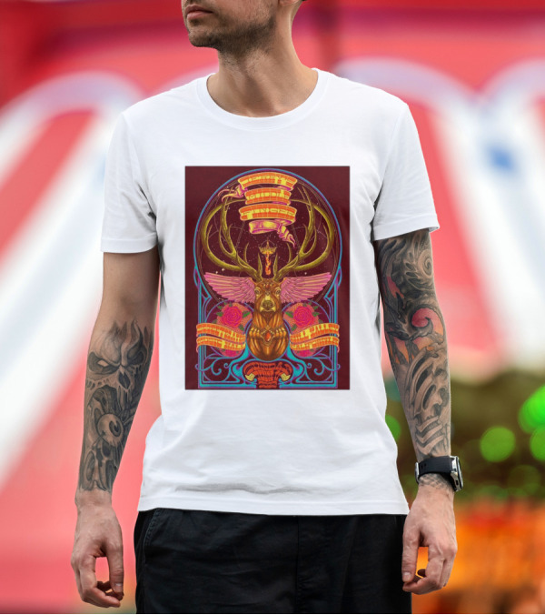 Premium T-Shirt: Jerry’s Middle Finger Mill Valley Deer with Antlers and Roses T-Shirt Jerry’s Middle Finger Mill Valley Deer with Antlers and Roses T-Shirt