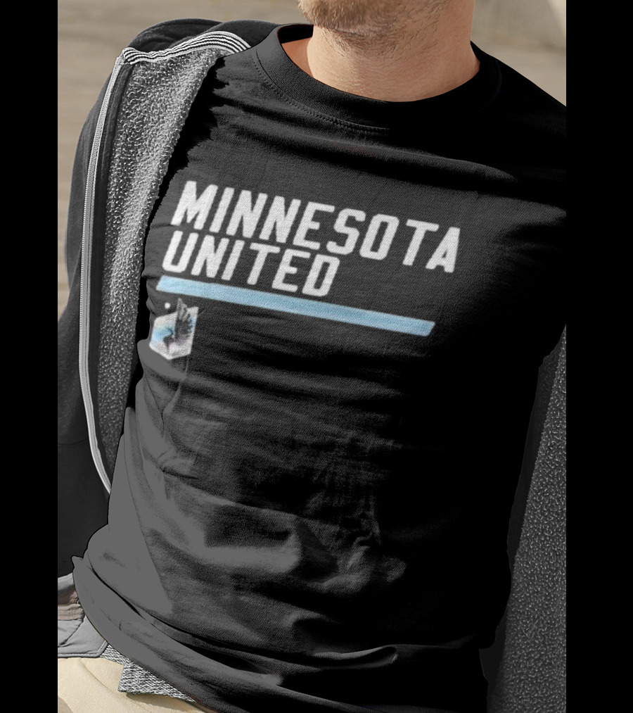 Minnesota United FC Logo With Blue Slant And Text T-Shirt