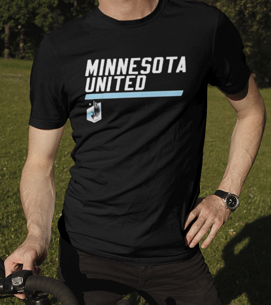 Minnesota United FC Logo With Blue Slant And Text T-Shirt