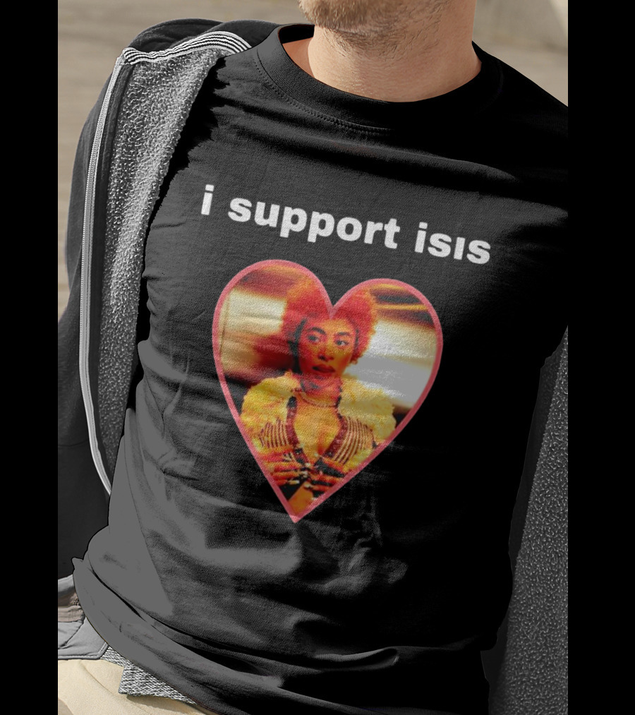 I Support Isis Heart-shaped Image T-Shirt