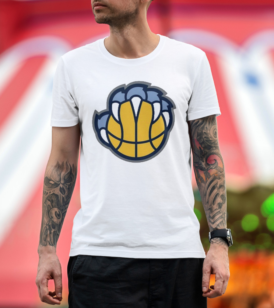 Memphis Grizzlies Claw Basketball T-Shirt