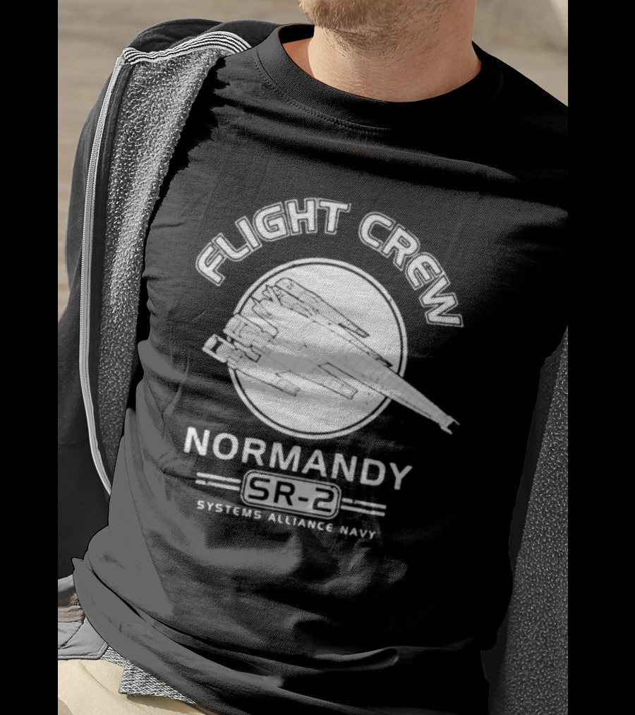 Normandy SR-2 Flight Crew Systems Alliance Navy Mass Effect T-Shirt