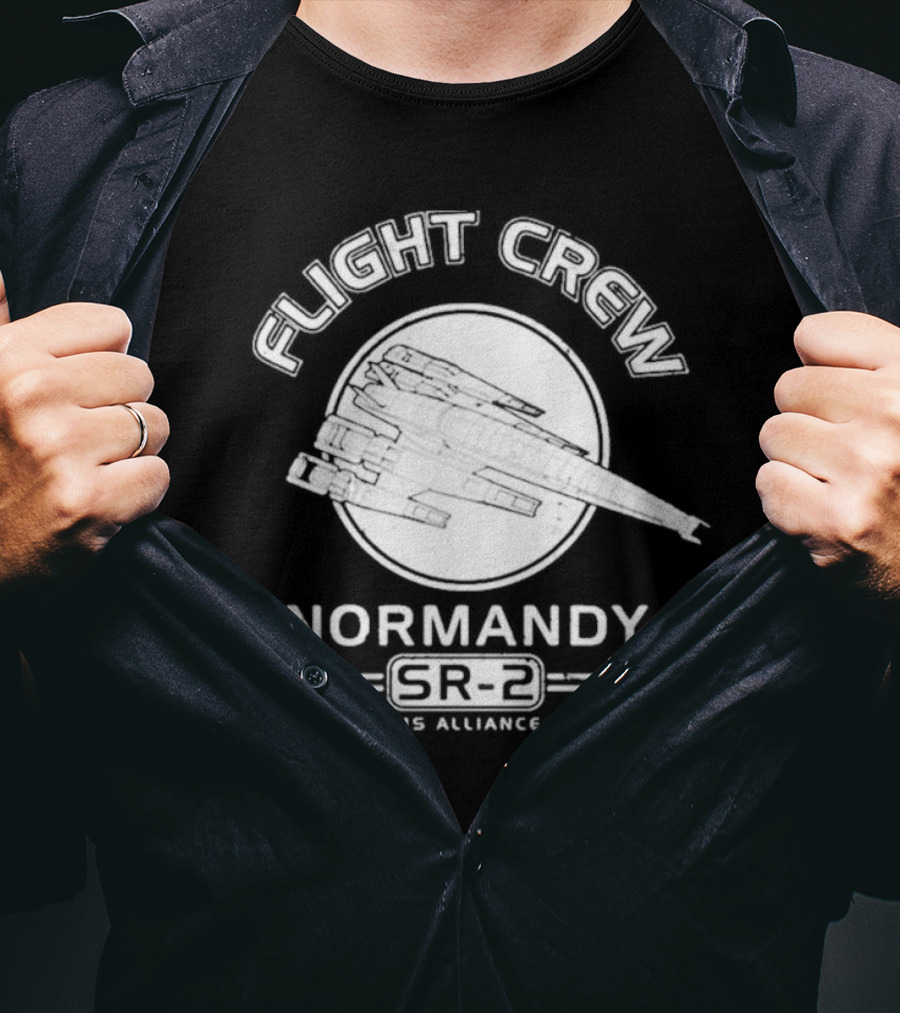 Normandy SR-2 Flight Crew Systems Alliance Navy Mass Effect T-Shirt