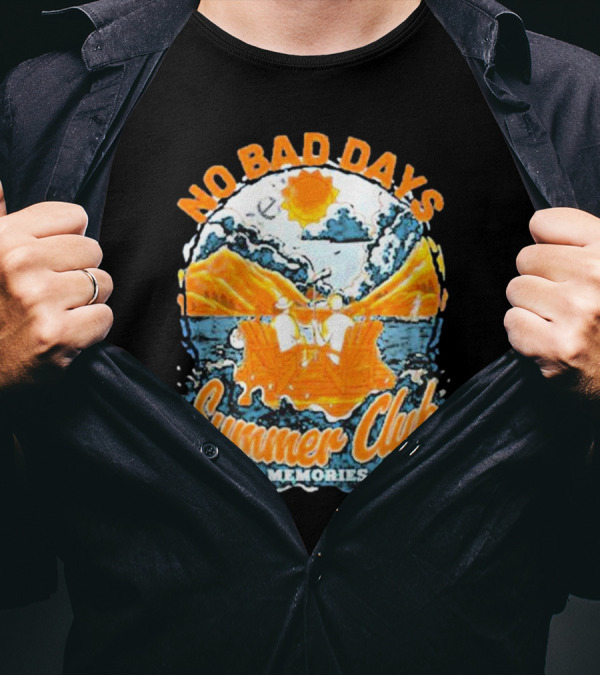The Hockey Guys No Bad Days Summer Club Making Memories Count Adirondack Lakeside Scene T-Shirt