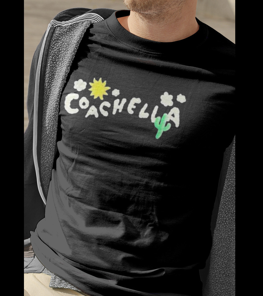 Coachella Clouds Sun Cactus Balloons Lineup T-Shirt