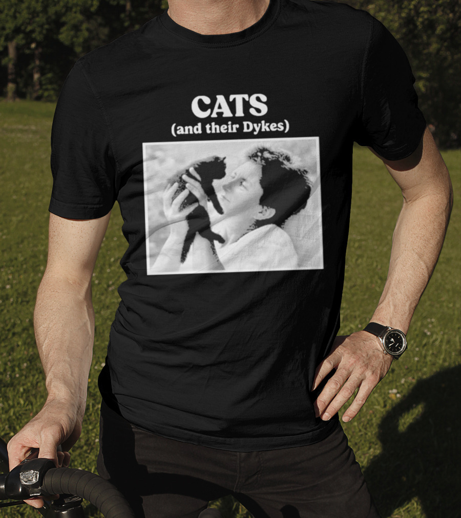 CATS And Their Dykes Black And White Image T-Shirt