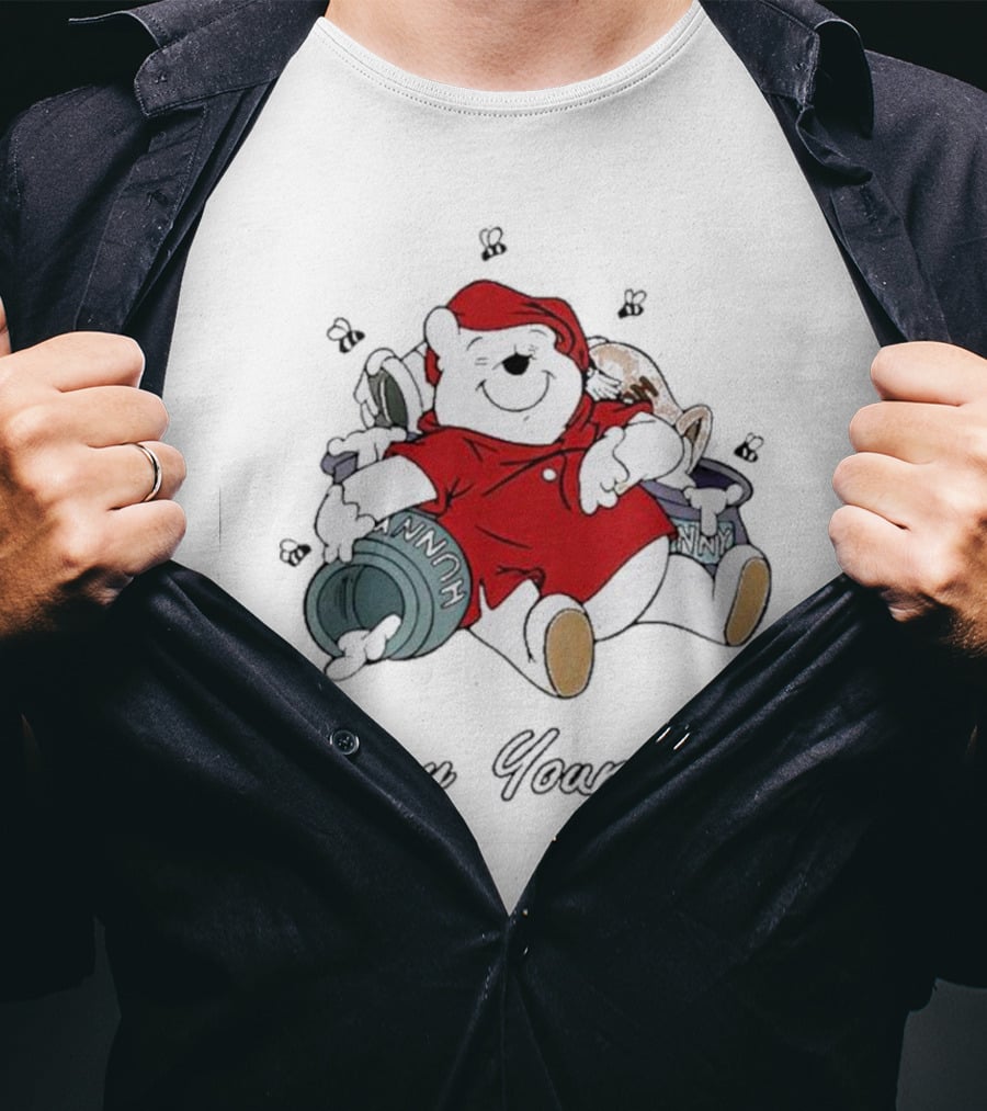 Bear Enjoy Your Life Hunny Pots Red T-Shirt