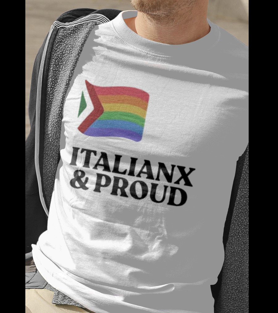 Italianx And Proud Rainbow Flag Pride T-Shirt