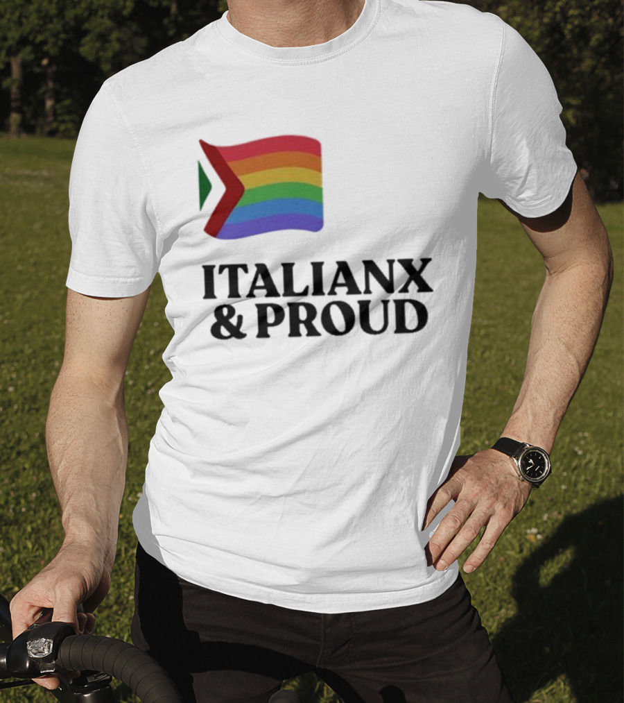 Italianx And Proud Rainbow Flag Pride T-Shirt