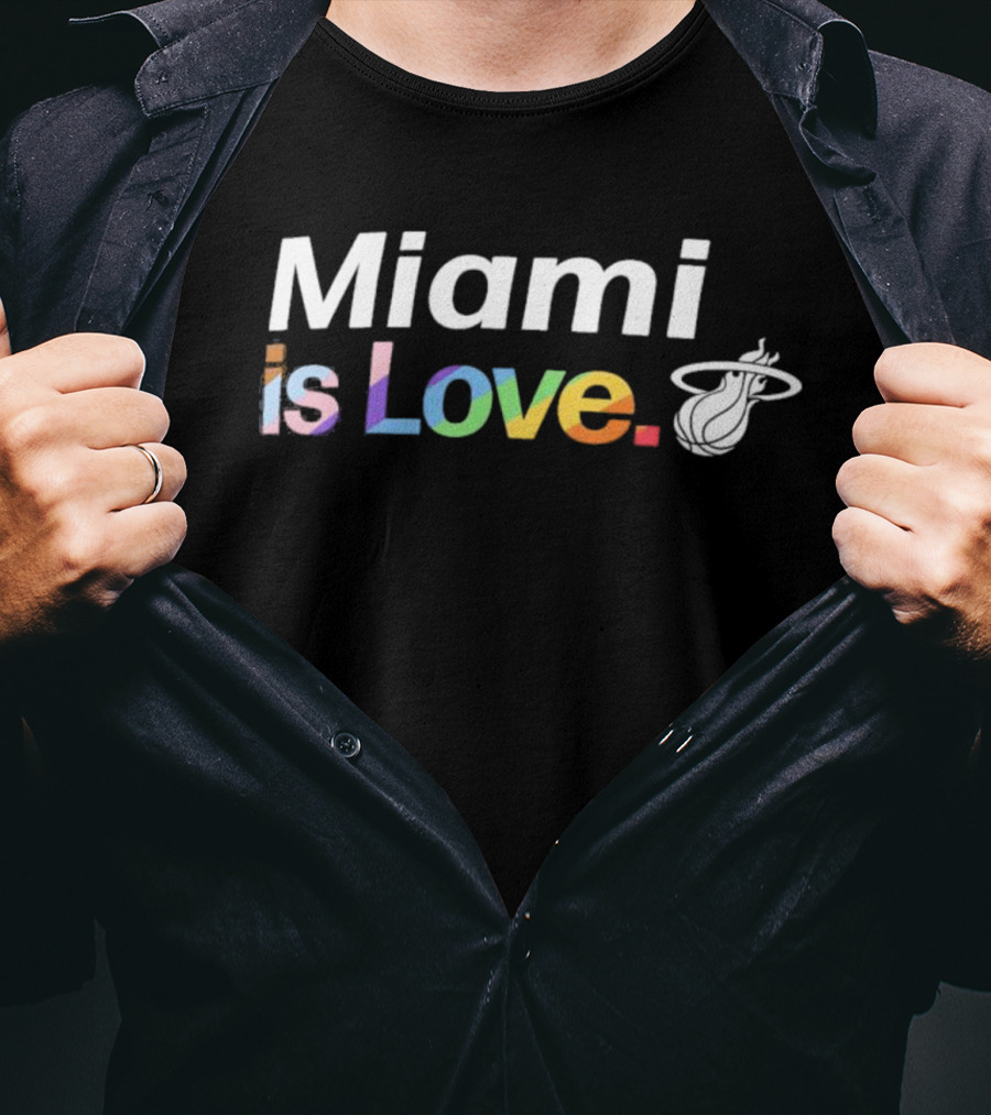 Miami Heat Is Love City Pride Team T-Shirt