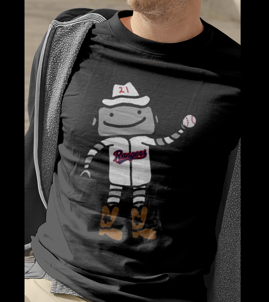 Texas Rangers Jason Robertson Robo Multisport Athlete Baseball Robot T-Shirt