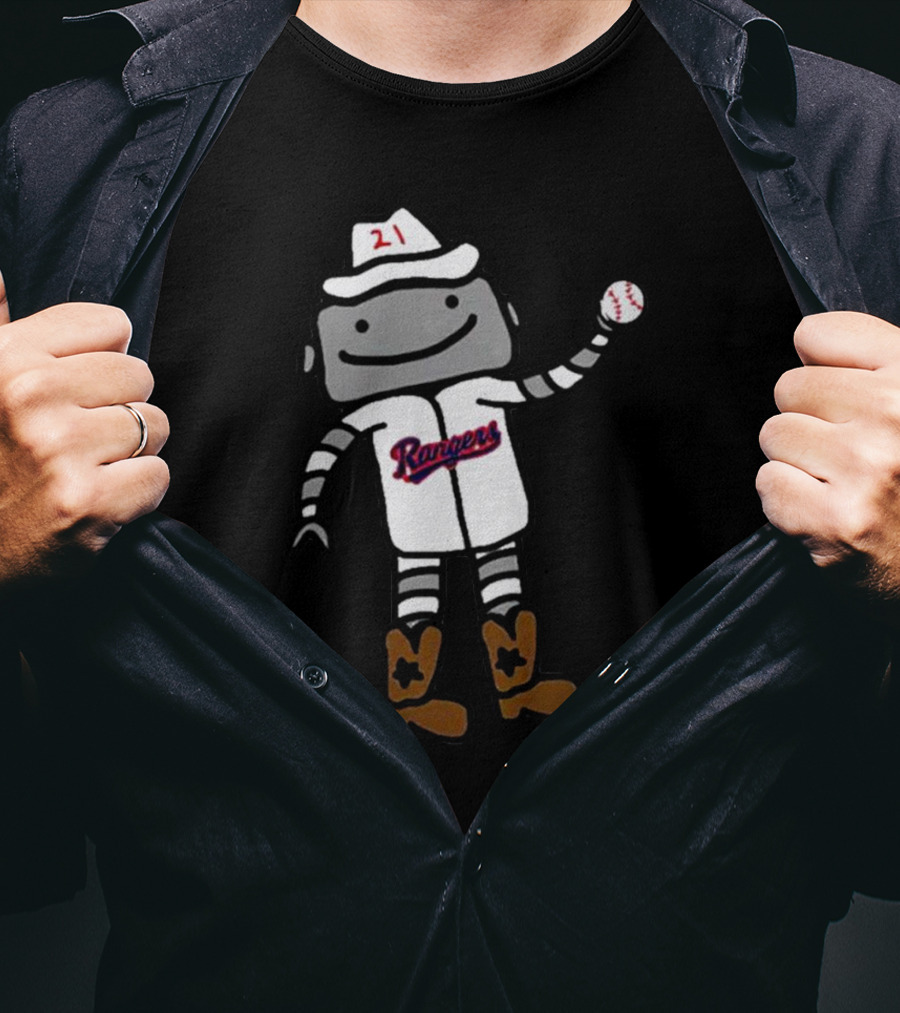 Texas Rangers Jason Robertson Robo Multisport Athlete Baseball Robot T-Shirt