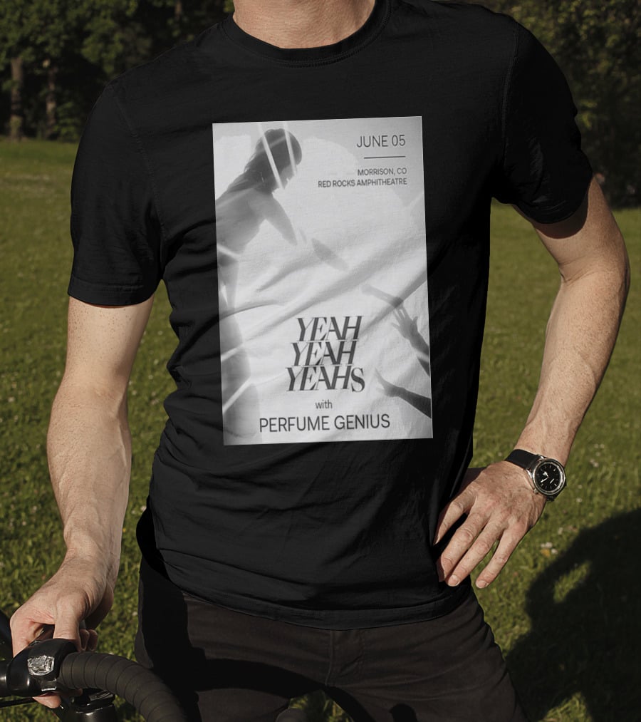 Yeah Yeah Yeahs With Perfume Genius June 05 Red Rocks Morrison CO T-Shirt