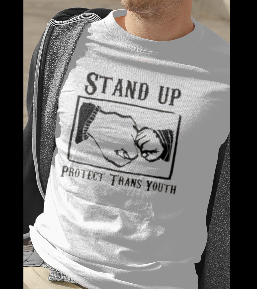 Stand Up Protect Trans Youth Fist Bump Solidarity T-Shirt