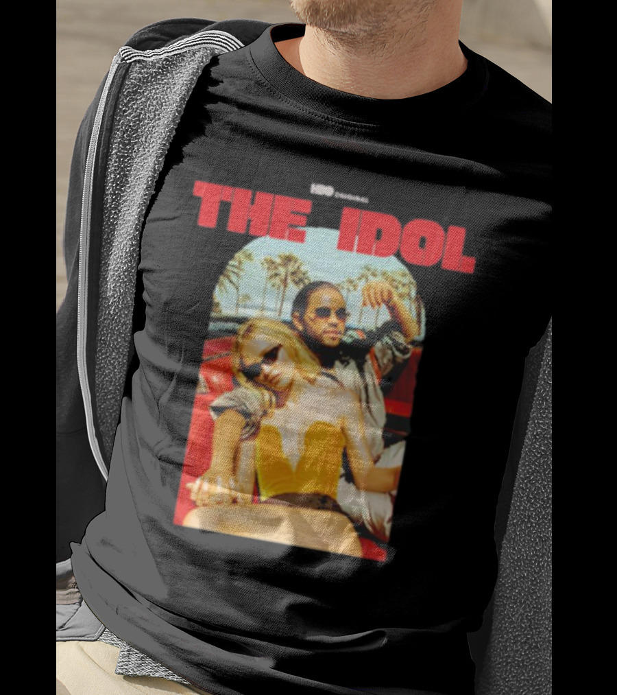 HBO Original The Idol Red Text Vintage Car And Palm Trees T-Shirt