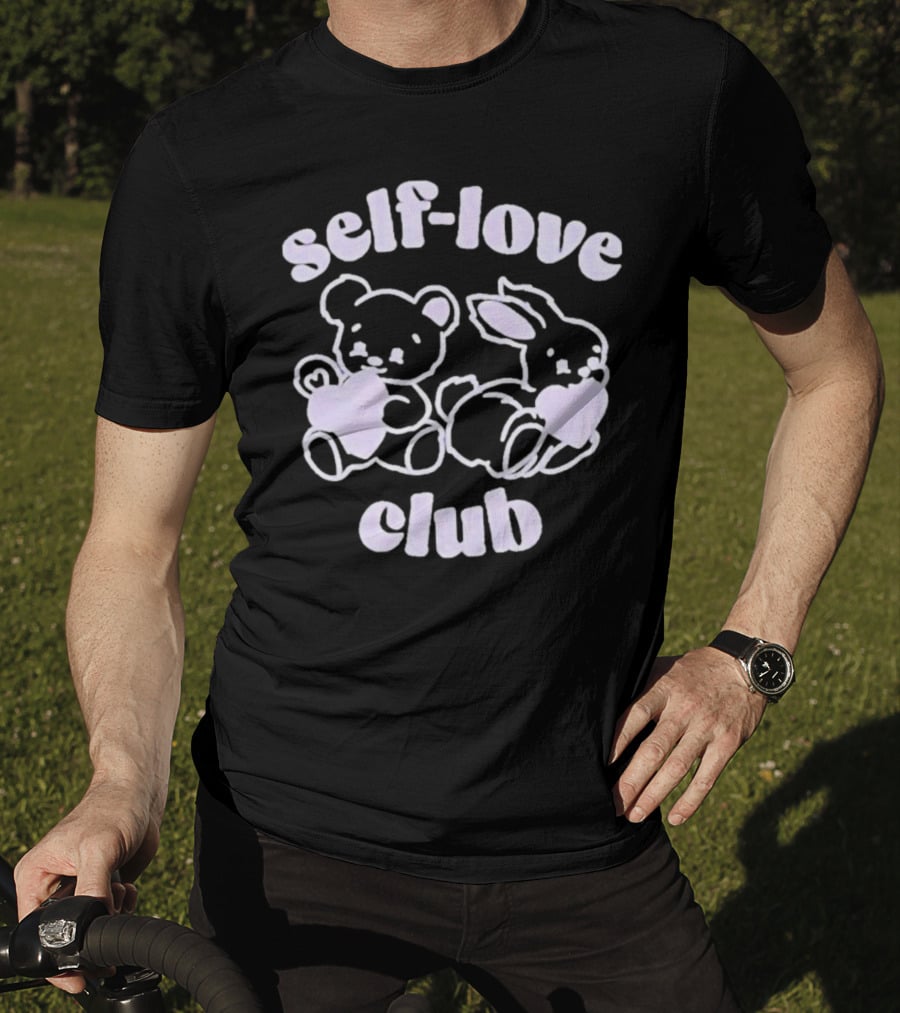 Self-Love Club Bear And Bunny Hearts T-Shirt