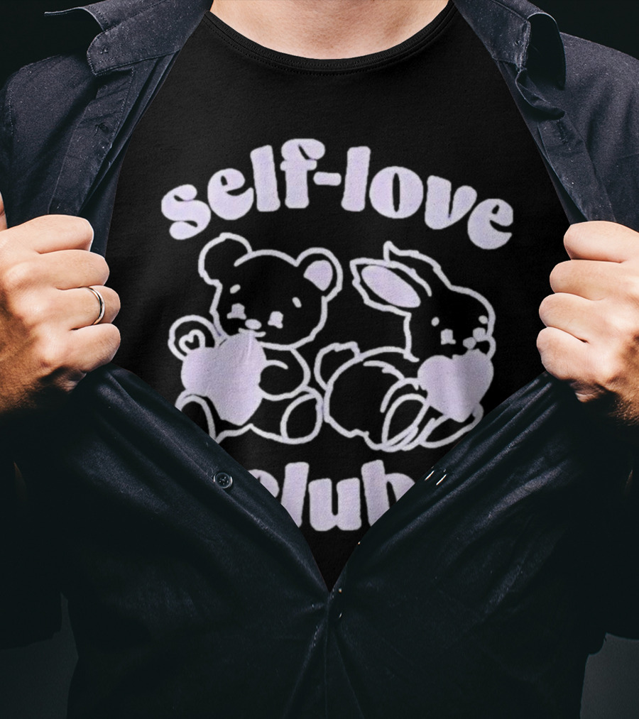 Self-Love Club Bear And Bunny Hearts T-Shirt