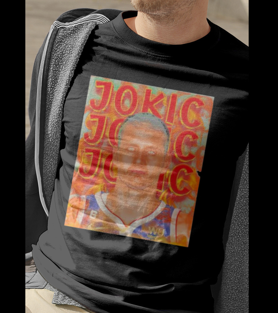 Jokic Fire Flames Photo Basketball T-Shirt