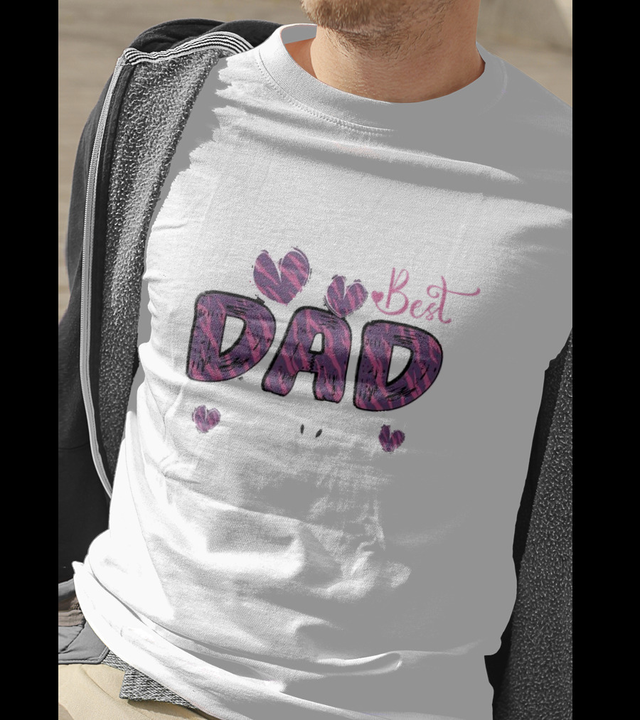 The Best Dad Ever Father's Day Hearts T-Shirt