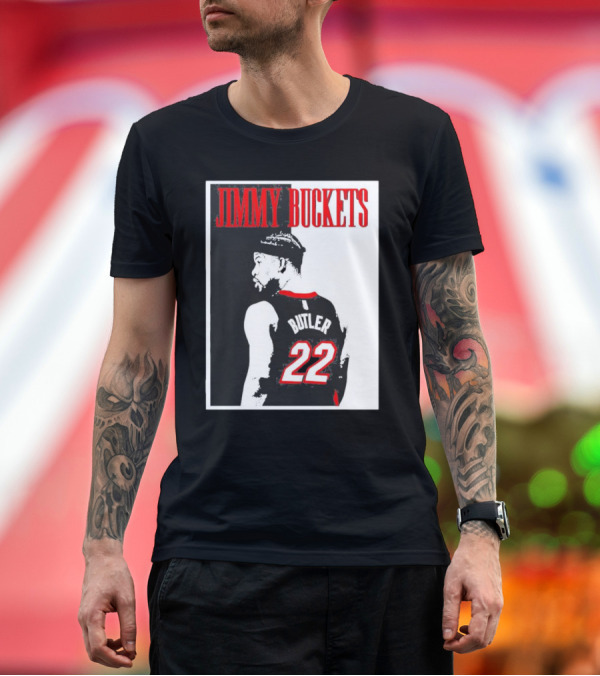 Premium T-Shirt: Jimmy Butler Buckets 22 Basketball Jersey T-Shirt Jimmy Butler Buckets 22 Basketball Jersey T-Shirt