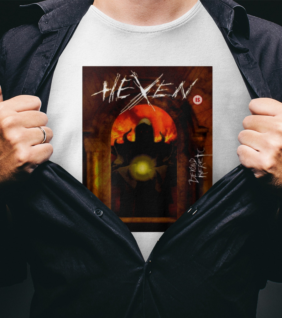 Hexen Beyond Heretic Video Game Cover Phil Spencer Wearing T-Shirt