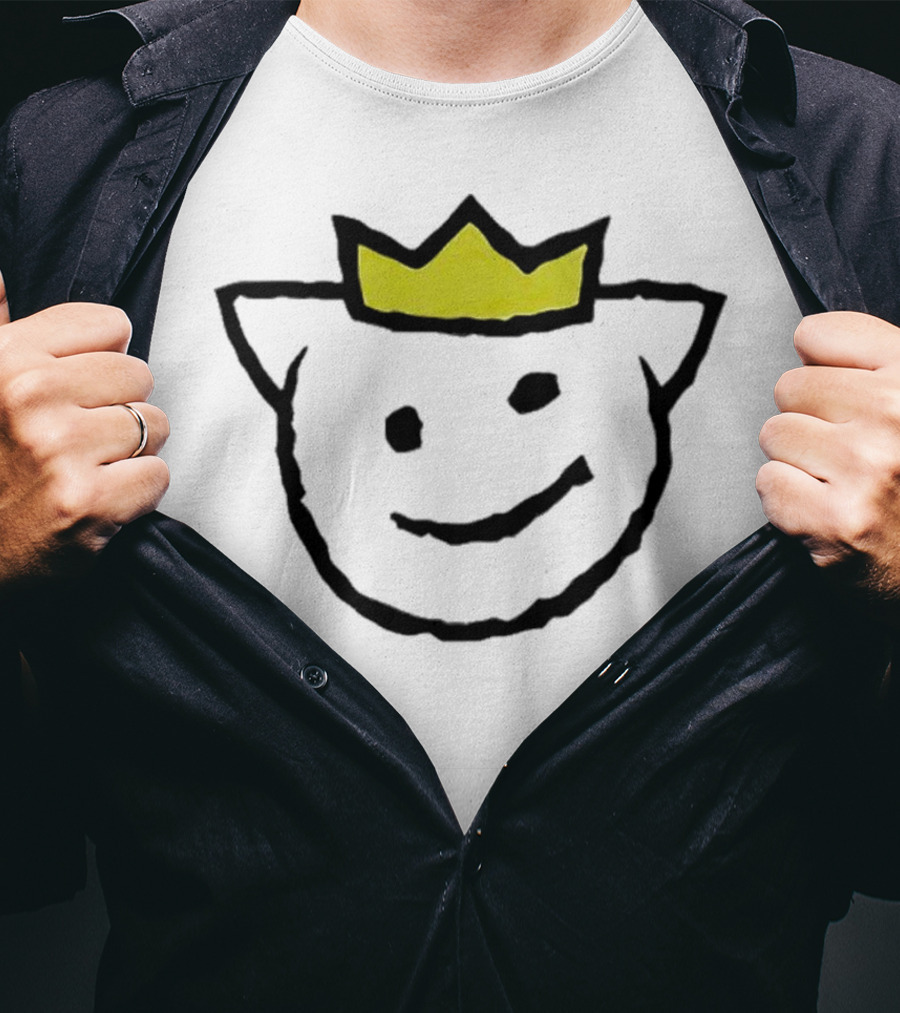 Agro Tommyinnit Collaboration Yellow Crown Smiley Face T-Shirt