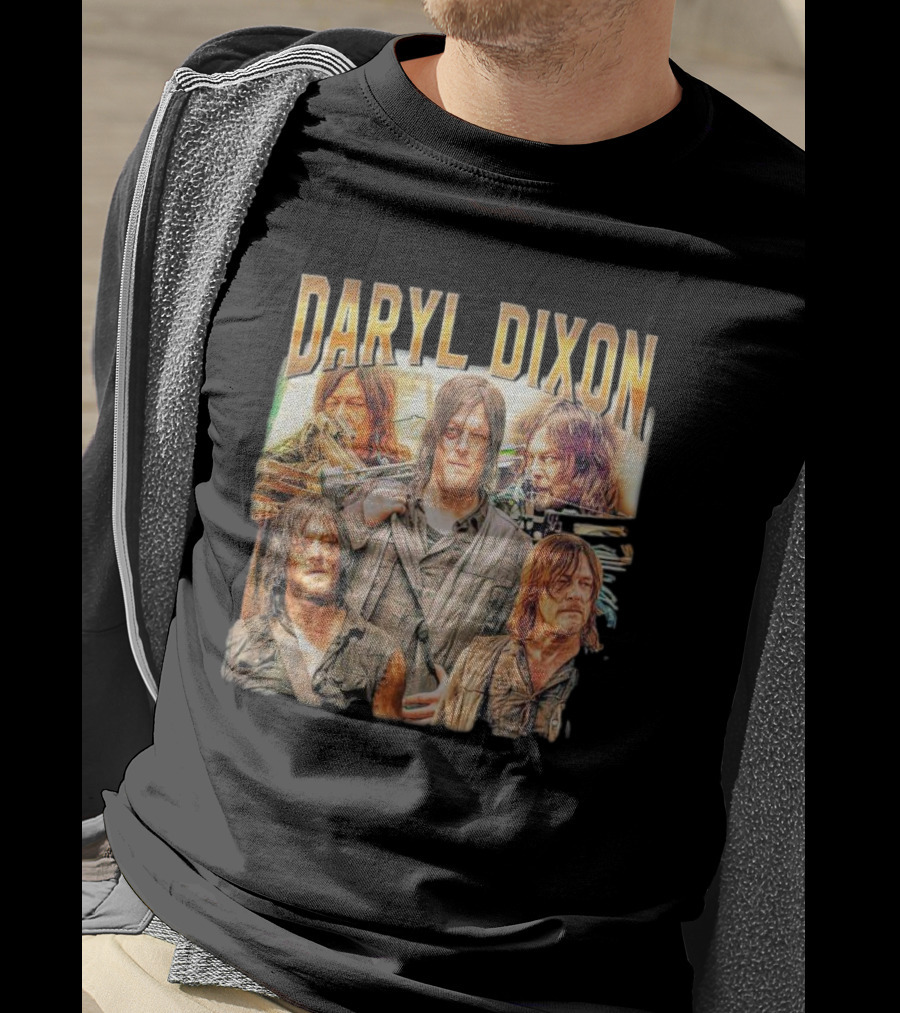 Daryl Dixon Crossbow Hunter Montage T-Shirt