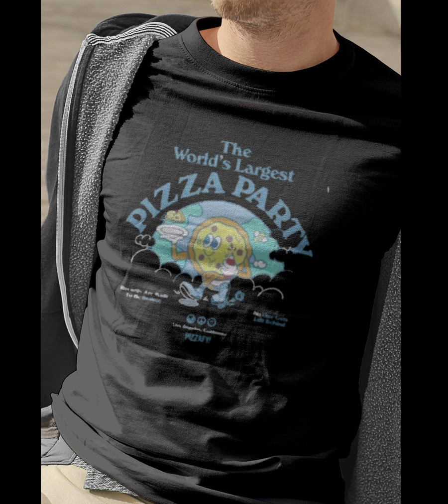 The World's Largest Pizza Party Los Angeles California Pizzafy T-Shirt